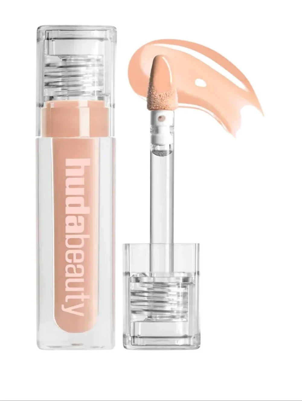 HUDA BEAUTY Faux Filler Extra Shine Lip Gloss in Lightcealer | NWT